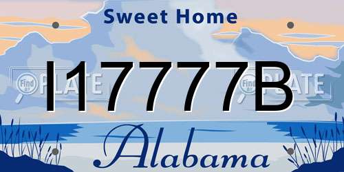 I17777B Alabama License Plate
