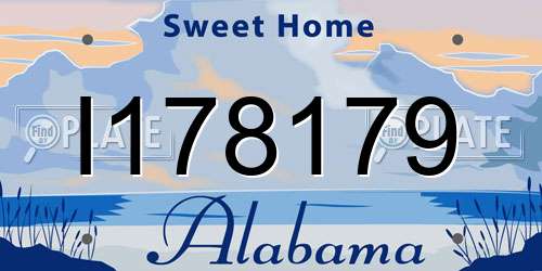 I178179 Alabama License Plate