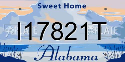 I17821T Alabama License Plate