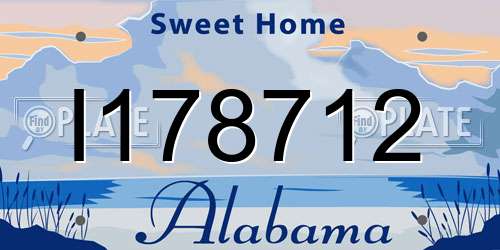 I178712 Alabama License Plate