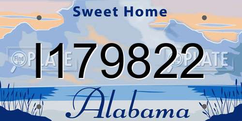 I179822 Alabama License Plate