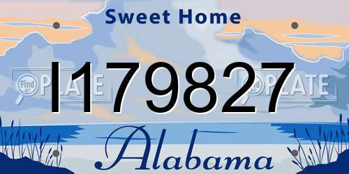 I179827 Alabama License Plate