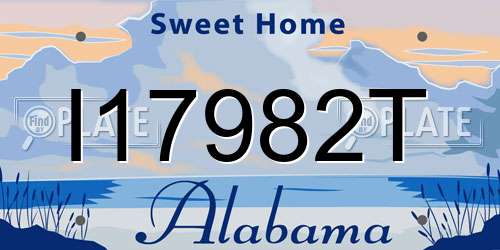I17982T Alabama License Plate