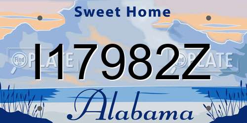 I17982Z Alabama License Plate