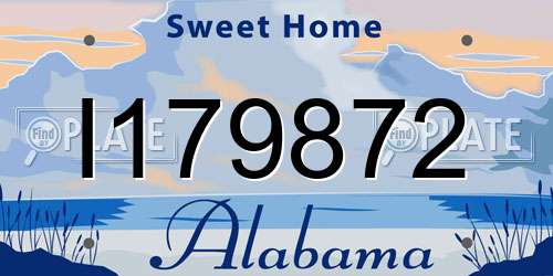 I179872 Alabama License Plate