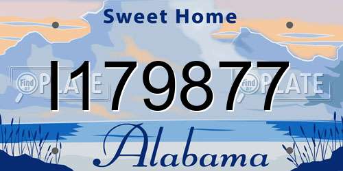 I179877 Alabama License Plate