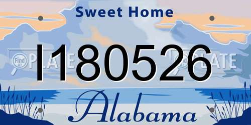 I180526 Alabama License Plate