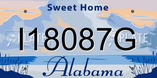 I18087G Alabama License Plate
