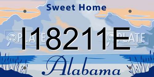 I18211E Alabama License Plate