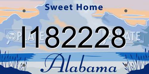 I182228 Alabama License Plate