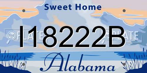 I18222B Alabama License Plate