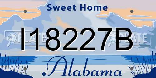 I18227B Alabama License Plate