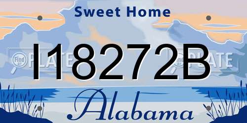 I18272B Alabama License Plate