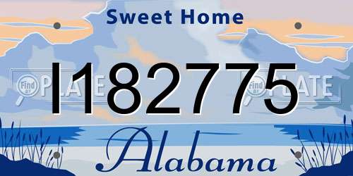 I182775 Alabama License Plate