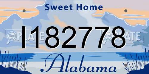I182778 Alabama License Plate