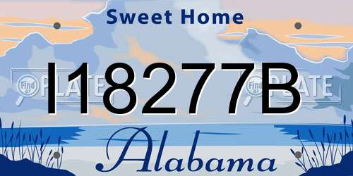 I18277B Alabama License Plate