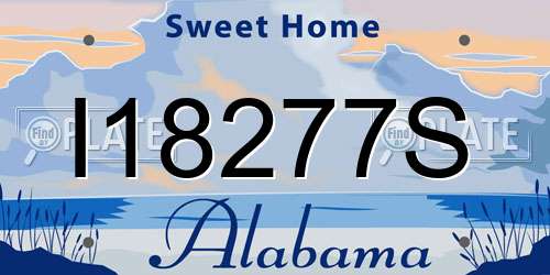 I18277S Alabama License Plate