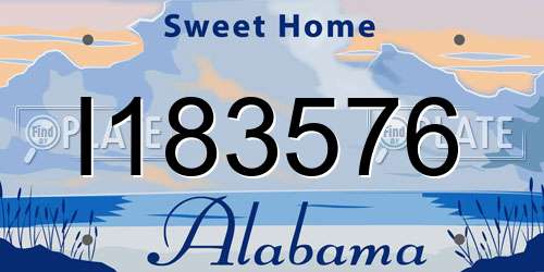 I183576 Alabama License Plate