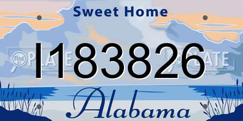 I183826 Alabama License Plate