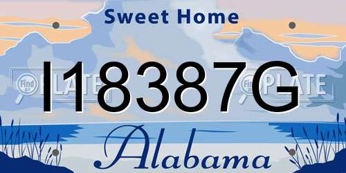 I18387G Alabama License Plate