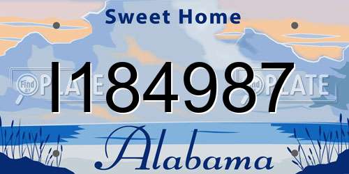 I184987 Alabama License Plate