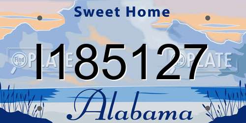 I185127 Alabama License Plate