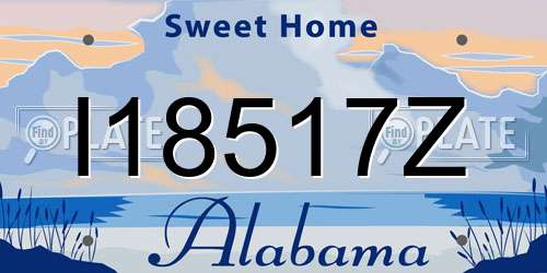 I18517Z Alabama License Plate