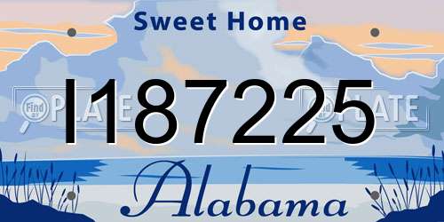 I187225 Alabama License Plate