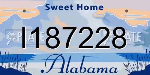 I187228 Alabama License Plate