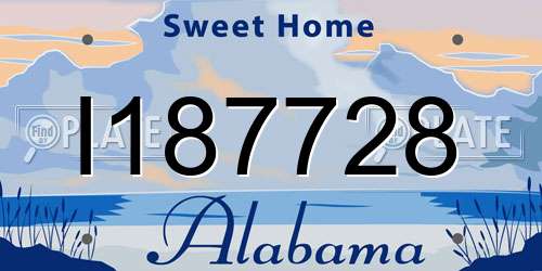 I187728 Alabama License Plate