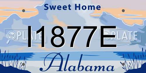 I1877E Alabama License Plate