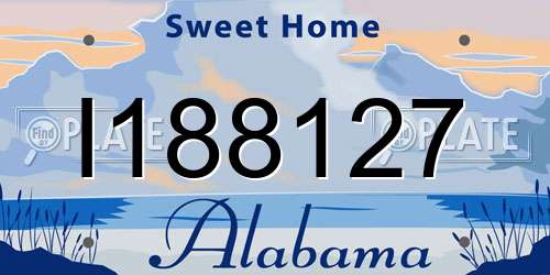 I188127 Alabama License Plate