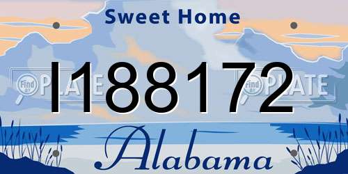 I188172 Alabama License Plate