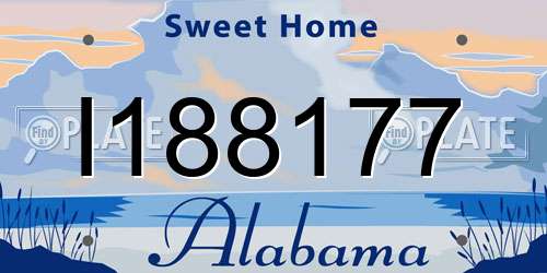 I188177 Alabama License Plate
