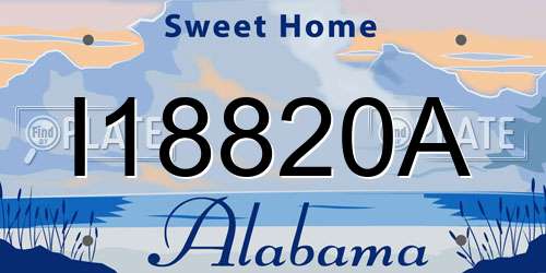 I18820A Alabama License Plate