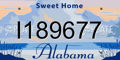 I189677 Alabama License Plate