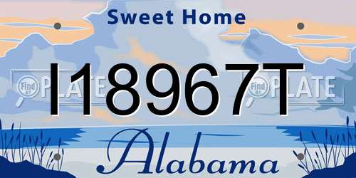 I18967T Alabama License Plate