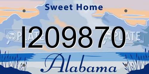 I209870 Alabama License Plate