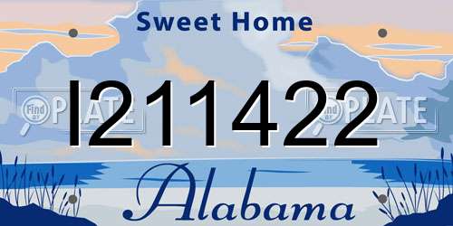 I211422 Alabama License Plate