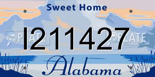 I211427 Alabama License Plate