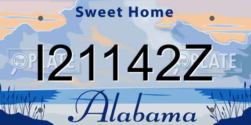 I21142Z Alabama License Plate
