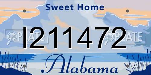 I211472 Alabama License Plate