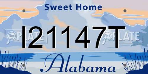 I21147T Alabama License Plate