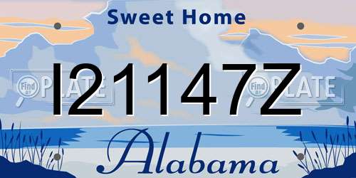 I21147Z Alabama License Plate