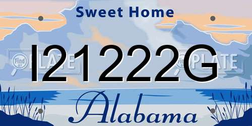 I21222G Alabama License Plate