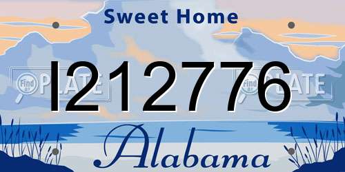 I212776 Alabama License Plate