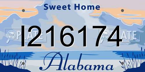 I216174 Alabama License Plate