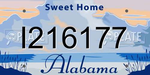 I216177 Alabama License Plate