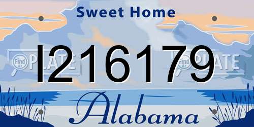 I216179 Alabama License Plate