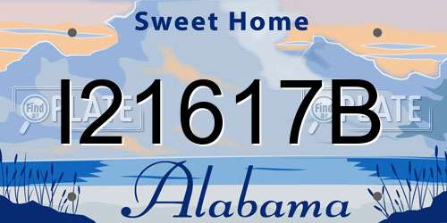 I21617B Alabama License Plate